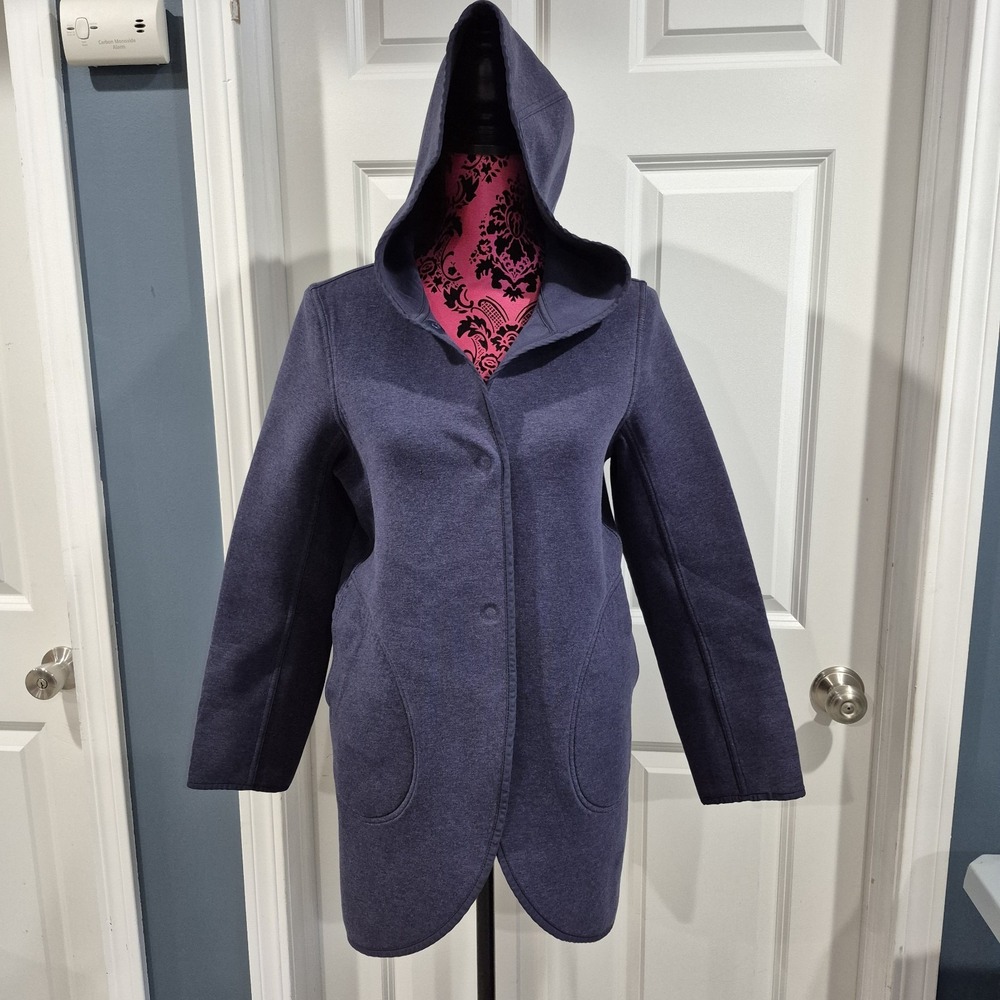 Lululemon Wrap Jacket Womens Small Blue Heather City Bound Reversible Hooded